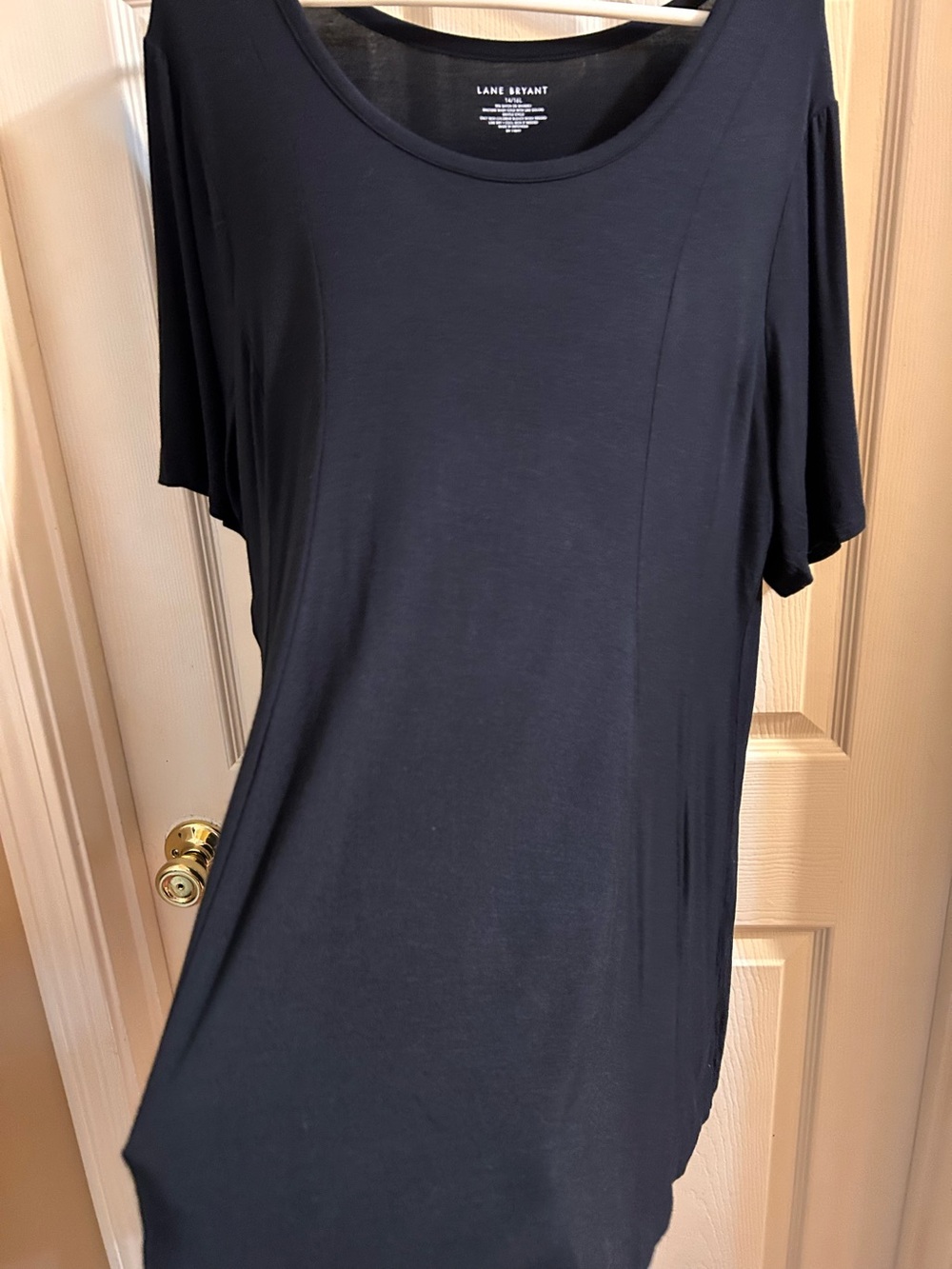 Lane Bryant Navy Scoop Neck Tunic Top - Picture 2 of 8